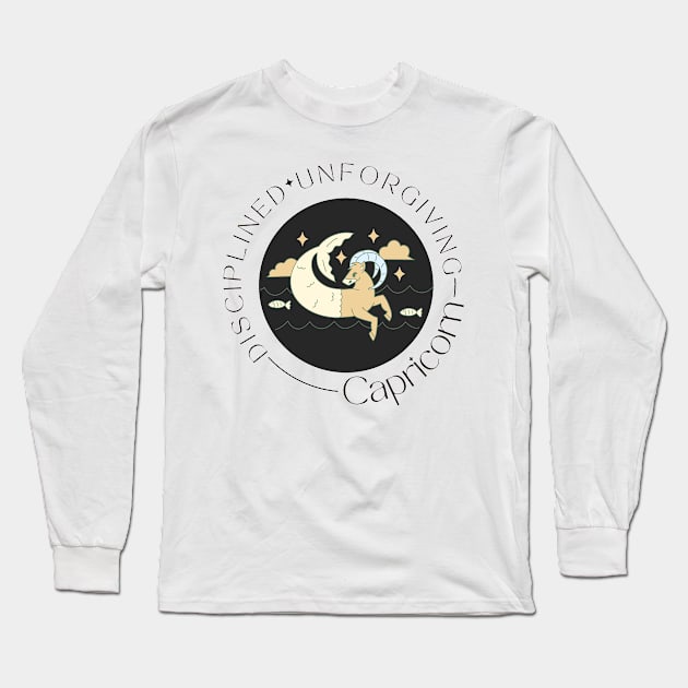 Capricorn Long Sleeve T-Shirt by ARTMeggy